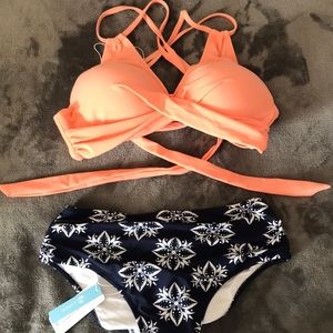 CUPSHE high waisted swim suite